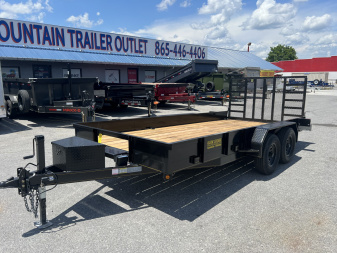 New 2025 P & T Trailers 10K 7X16 CUSTOM UTILITY SOLID SIDES HD GA Utility Trailer