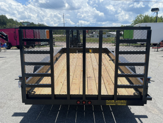 New 2025 P & T Trailers 10K 7X16 CUSTOM UTILITY SOLID SIDES HD GA Utility Trailer