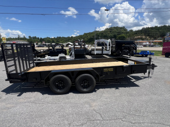New 2025 P & T Trailers 10K 7X16 CUSTOM UTILITY SOLID SIDES HD GA Utility Trailer