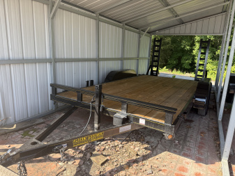 New 2025 P & T Trailers 7K 14+2 ST UP RMPS WOOD Utility Trailer