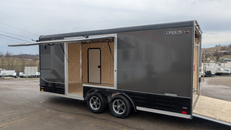 New 2026 Legend 8x18 + 3' Deluxe V-Nose Cargo Trailer w/ Ramp Door (84  INSIDE!!!)