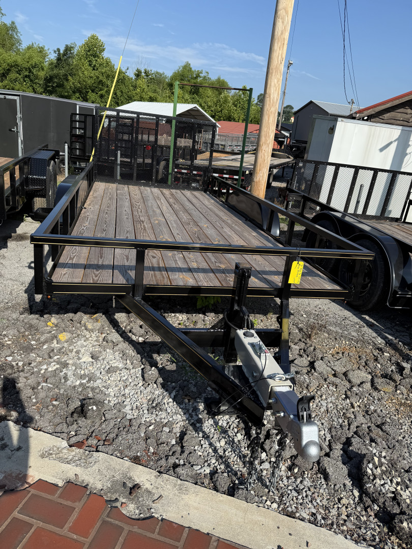 New 2025 P & T Trailers 7K 82X16 FT CUSTOM SURGE BRAKES Utility Trailer