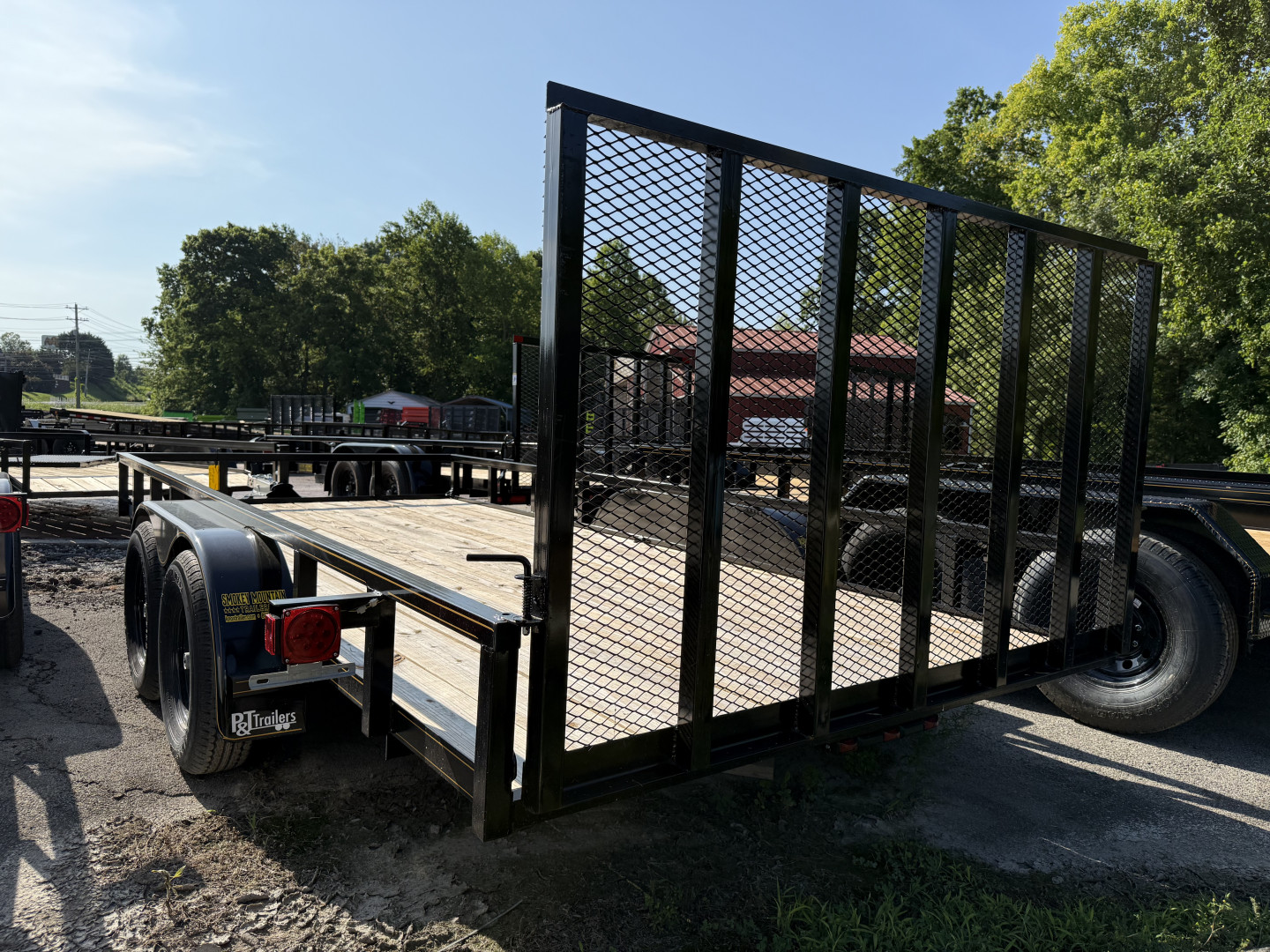 New 2025 P & T Trailers 7K 82X16 FT CUSTOM SURGE BRAKES Utility Trailer