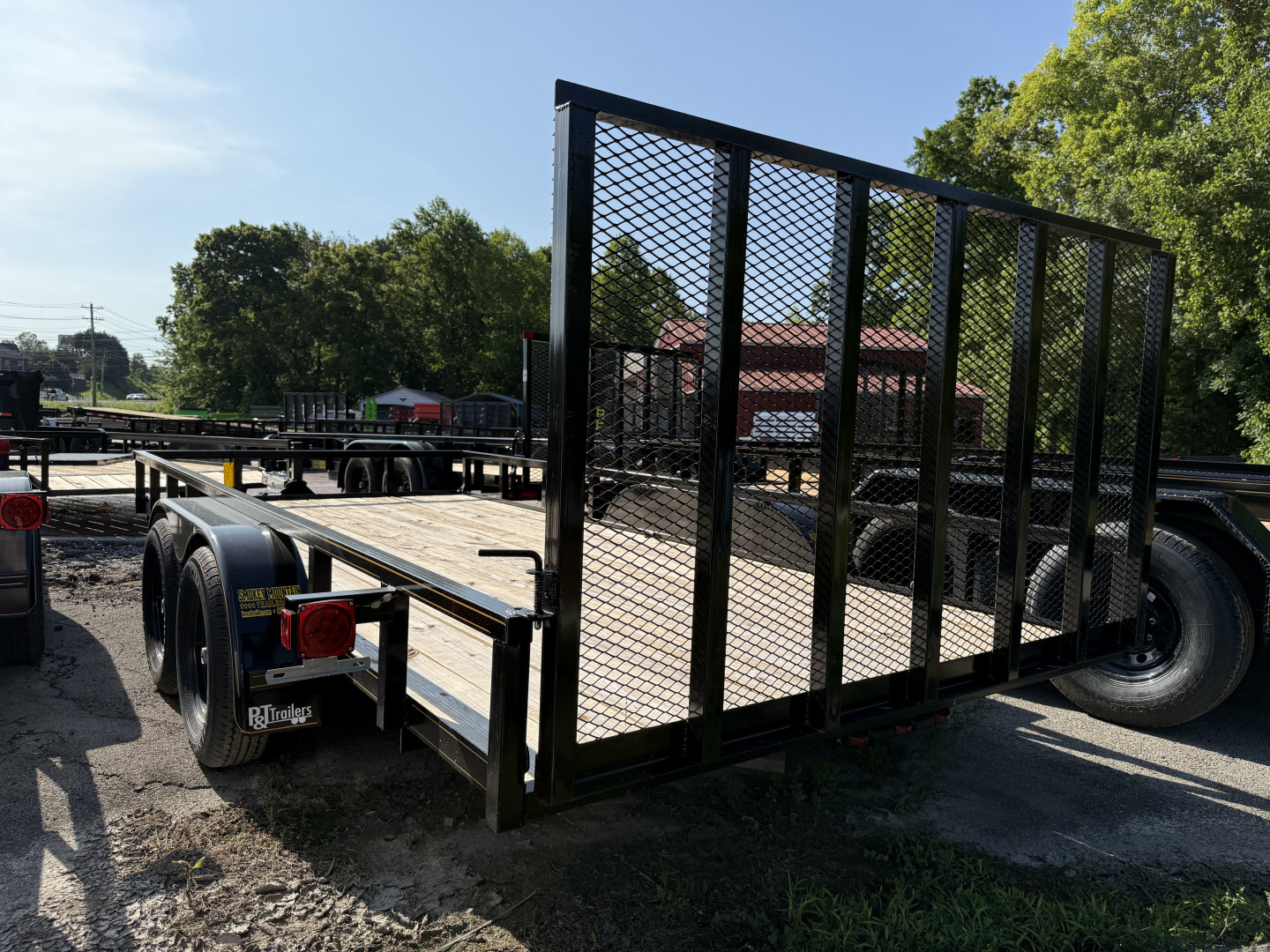 New 2025 P & T Trailers 7K 82X16 FT CUSTOM SURGE BRAKES Utility Trailer