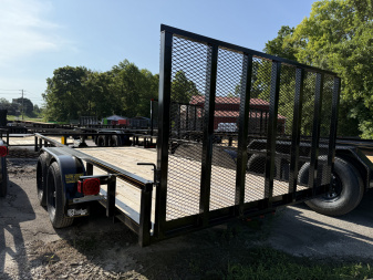 New 2025 P & T Trailers 7K 82X16 FT CUSTOM SURGE BRAKES Utility Trailer