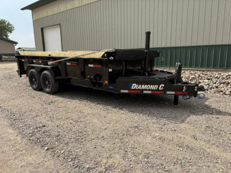 New 2025 16' 14.9k Diamond C Telescopic Dump Trailer