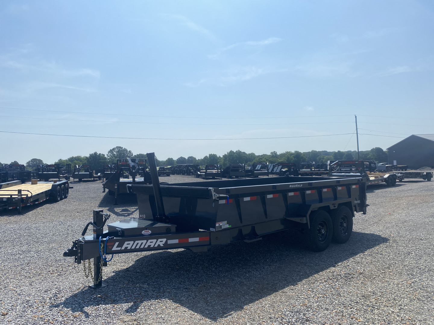 New 2026 Lamar 83" x 16' 14k Telescopic Dump Trailer