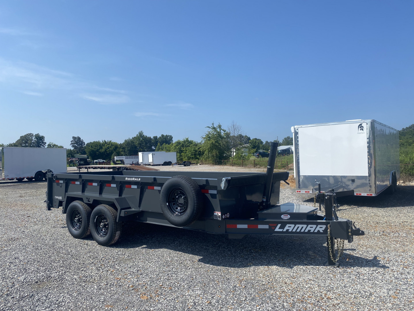 New 2026 Lamar 83" x 16' 14k Telescopic Dump Trailer
