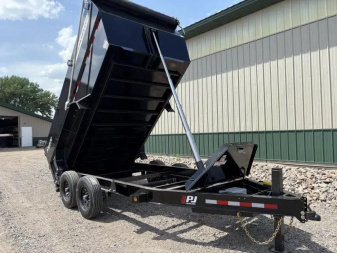 New 2026 14'x83" 14k PJ Low Pro Telescopic Dump Trailer