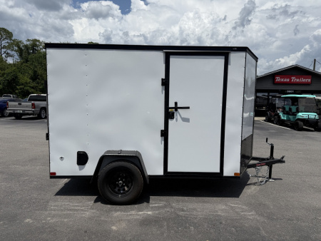 New TX6X10SA TEXAS TRAILERS 6' X 10' CARGO / ENCLOSED TRAILER W/ RAMP DOOR & SIDE DOOR