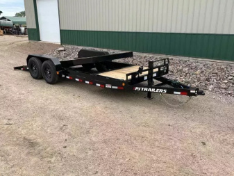 New 2026 20' 14k PJ 6  Channel Equipment Tilt Trailer
