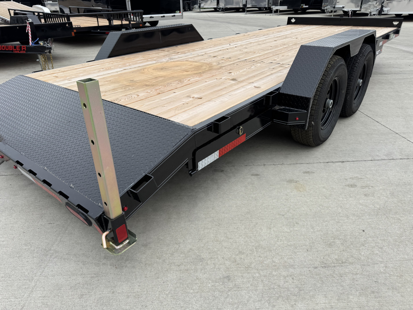 New NEW 2026 Double A 20’ flatbed Equipment Trailer 2-5200 lb axles=10K, dovetail, Slide In Ramps