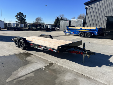New NEW 2026 Double A 20’ flatbed Equipment Trailer 2-5200 lb axles=10K, dovetail, Slide In Ramps