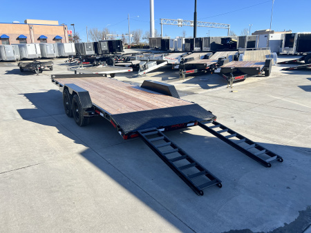 New NEW 2026 Double A 20’ flatbed Equipment Trailer 2-5200 lb axles=10K, dovetail, Slide In Ramps