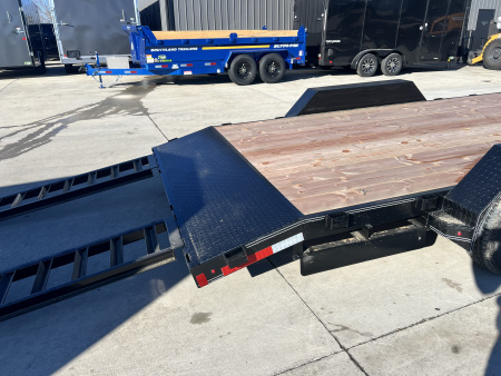 New NEW 2026 Double A 20’ flatbed Equipment Trailer 2-5200 lb axles=10K, dovetail, Slide In Ramps