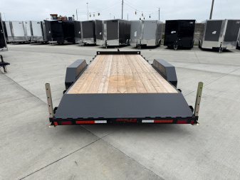 New NEW 2026 Double A 20’ flatbed Equipment Trailer 2-5200 lb axles=10K, dovetail, Slide In Ramps