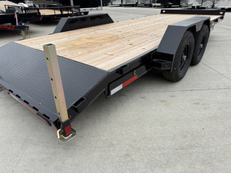 New NEW 2026 Double A 20’ flatbed Equipment Trailer 2-5200 lb axles=10K, dovetail, Slide In Ramps