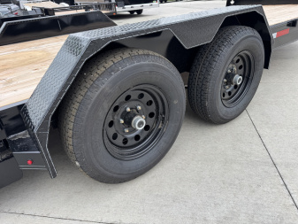 New NEW 2026 Double A 20’ flatbed Equipment Trailer 2-5200 lb axles=10K, dovetail, Slide In Ramps