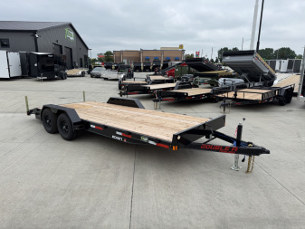 New NEW 2026 Double A 20’ flatbed Equipment Trailer 2-5200 lb axles=10K, dovetail, Slide In Ramps