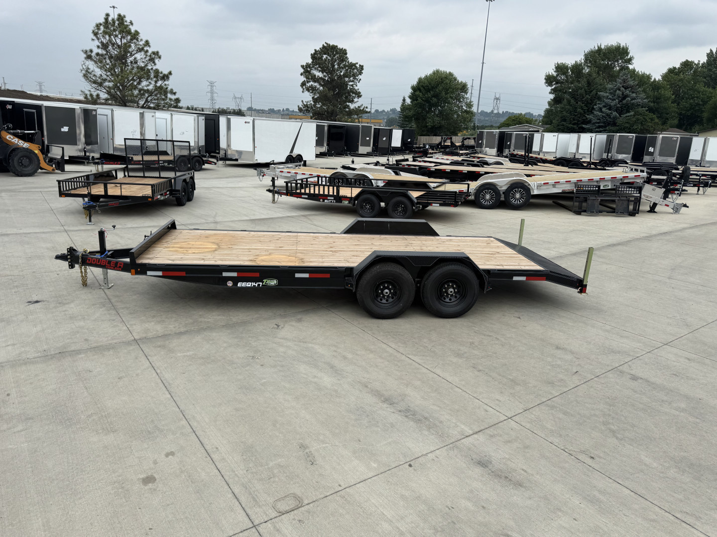 New NEW 2026 Double A 20’ flatbed Equipment Trailer 2-7000 lb axles=14K, dovetail, Slide In Ramps