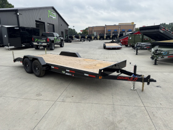 New NEW 2026 Double A 20’ flatbed Equipment Trailer 2-7000 lb axles=14K, dovetail, Slide In Ramps