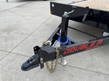 New NEW 2026 Double A 20’ flatbed Equipment Trailer 2-7000 lb axles=14K, dovetail, Slide In Ramps