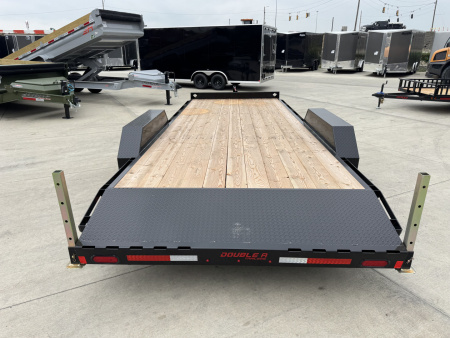 New NEW 2026 Double A 20’ flatbed Equipment Trailer 2-7000 lb axles=14K, dovetail, Slide In Ramps