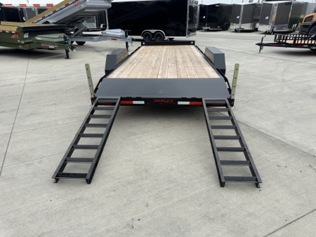 New NEW 2026 Double A 20’ flatbed Equipment Trailer 2-7000 lb axles=14K, dovetail, Slide In Ramps