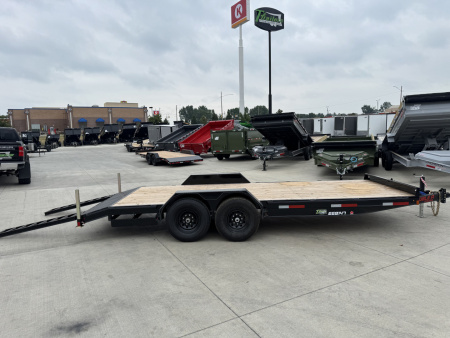 New NEW 2026 Double A 20’ flatbed Equipment Trailer 2-7000 lb axles=14K, dovetail, Slide In Ramps