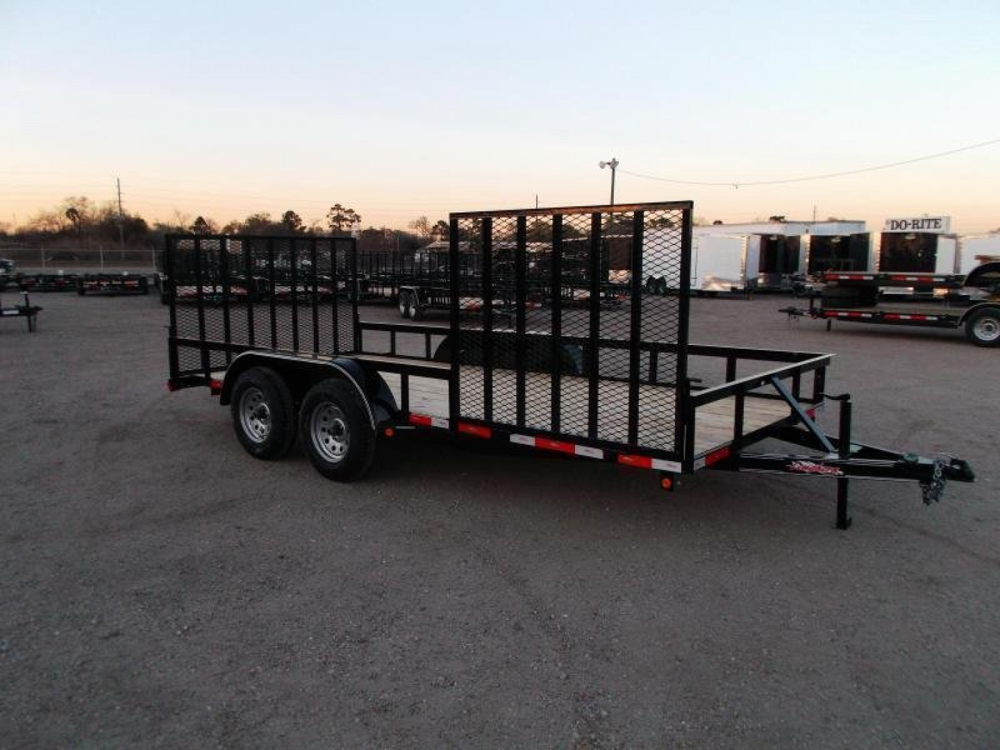 New 2026 J&C Trailers 83x16 Utility Trailer / ATV Trailer / Side by Side Trailer / 2" Bulldog Coupler / 4ft Rear Ramp / 4ft Side Load Ramp