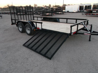 New 2026 J&C Trailers 83x16 Utility Trailer / ATV Trailer / Side by Side Trailer / 2  Bulldog Coupler / 4ft Rear Ramp / 4ft Side Load Ramp