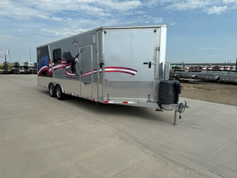 Used 2015 Mission MFS8.5X22 ALL SPORT Snowmobile Trailer/Car Hauler/Enclosed