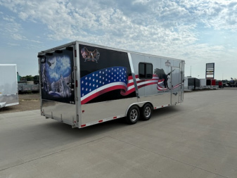 Used 2015 Mission MFS8.5X22 ALL SPORT Snowmobile Trailer/Car Hauler/Enclosed