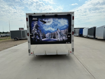 Used 2015 Mission MFS8.5X22 ALL SPORT Snowmobile Trailer/Car Hauler/Enclosed