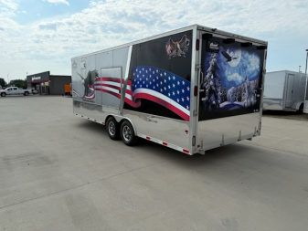 Used 2015 Mission MFS8.5X22 ALL SPORT Snowmobile Trailer/Car Hauler/Enclosed