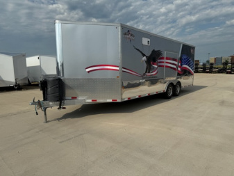Used 2015 Mission MFS8.5X22 ALL SPORT Snowmobile Trailer/Car Hauler/Enclosed