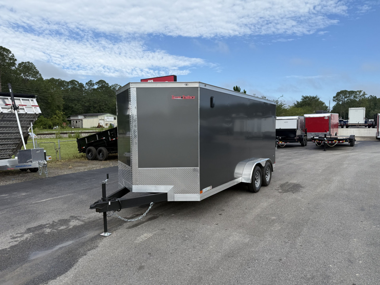 New TX7X16TA2 TEXAS TRAILERS 7' X 16' CARGO / ENCLOSED TRAILER W/ RAMP DOOR & SIDE DOOR