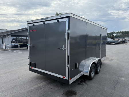 New TX7X16TA2 TEXAS TRAILERS 7' X 16' CARGO / ENCLOSED TRAILER W/ RAMP DOOR & SIDE DOOR