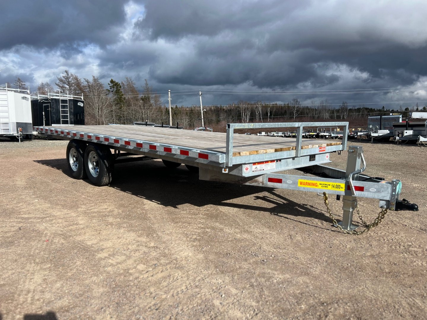New 2025 LWL 8.5 x 20' flatbed / deck trailer 14,000 gvwr Deckover Trailer