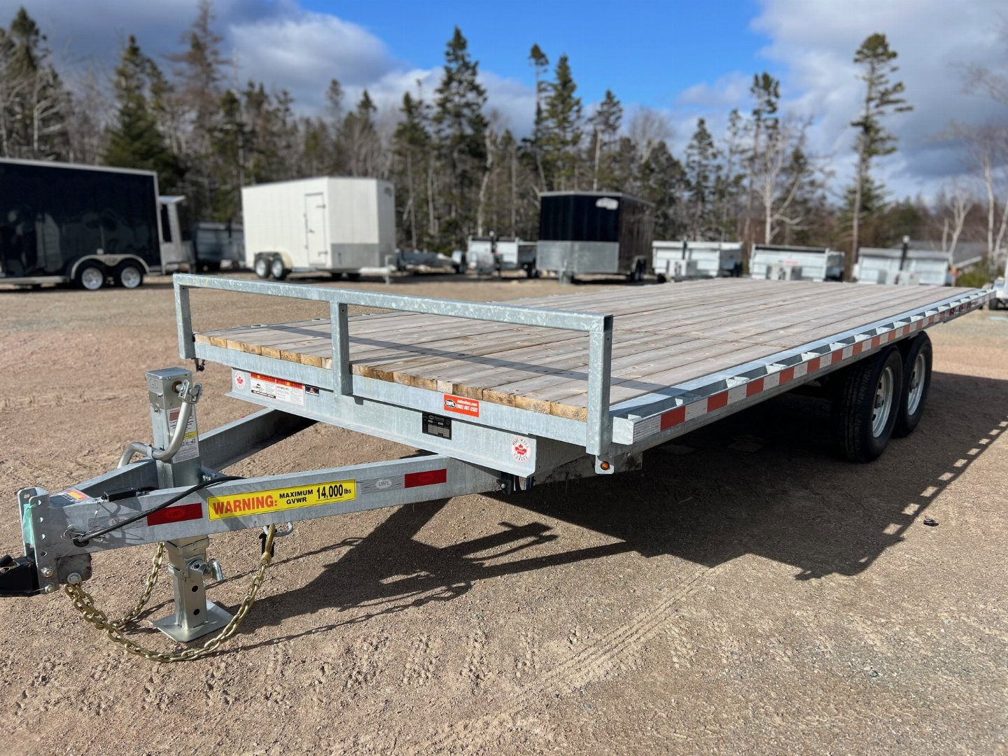 New 2025 LWL 8.5 x 20' flatbed / deck trailer 14,000 gvwr Deckover Trailer