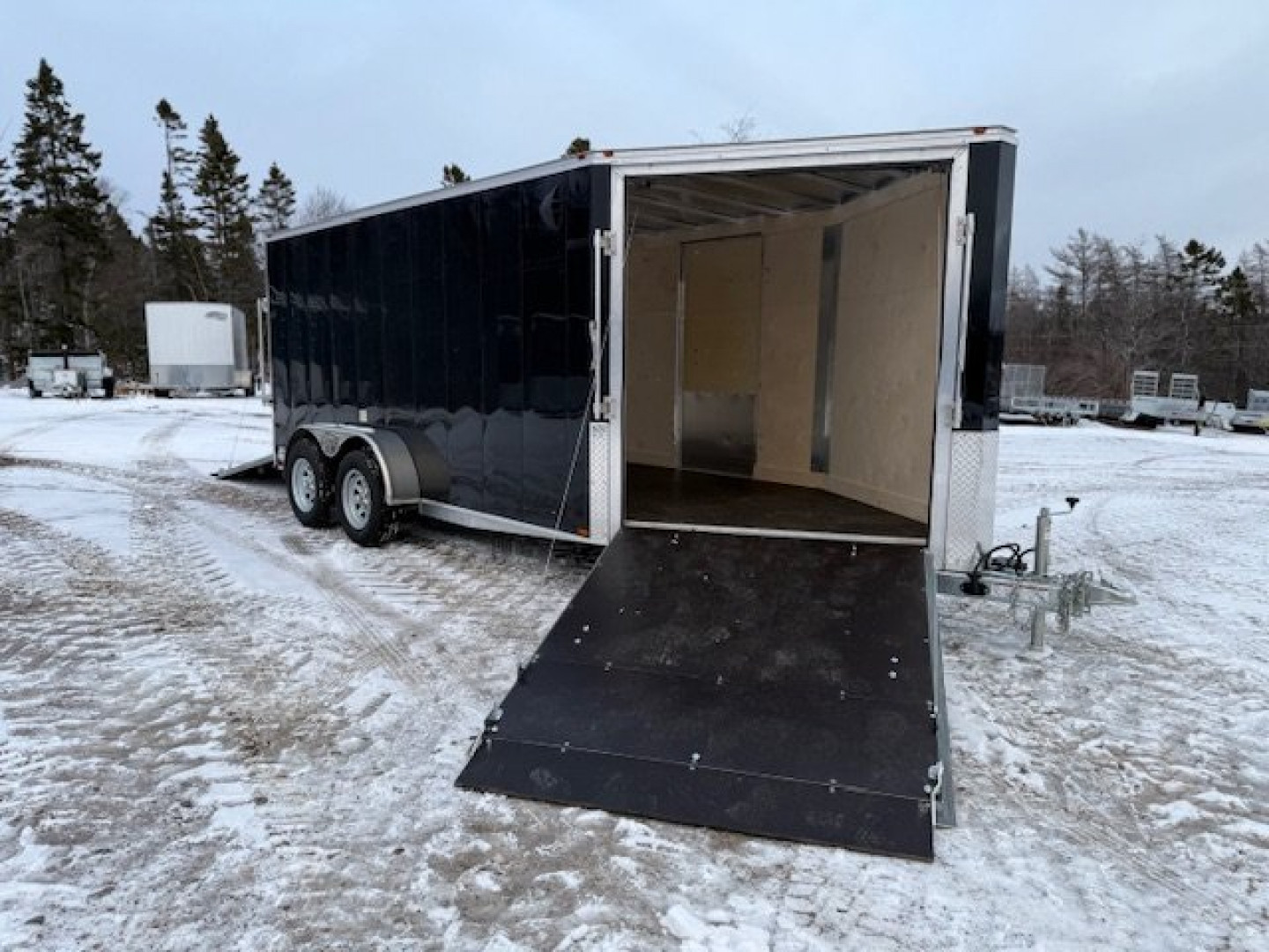 New 2025 Gator Elite 7 x 14 + 5'V Snowmobile Trailer