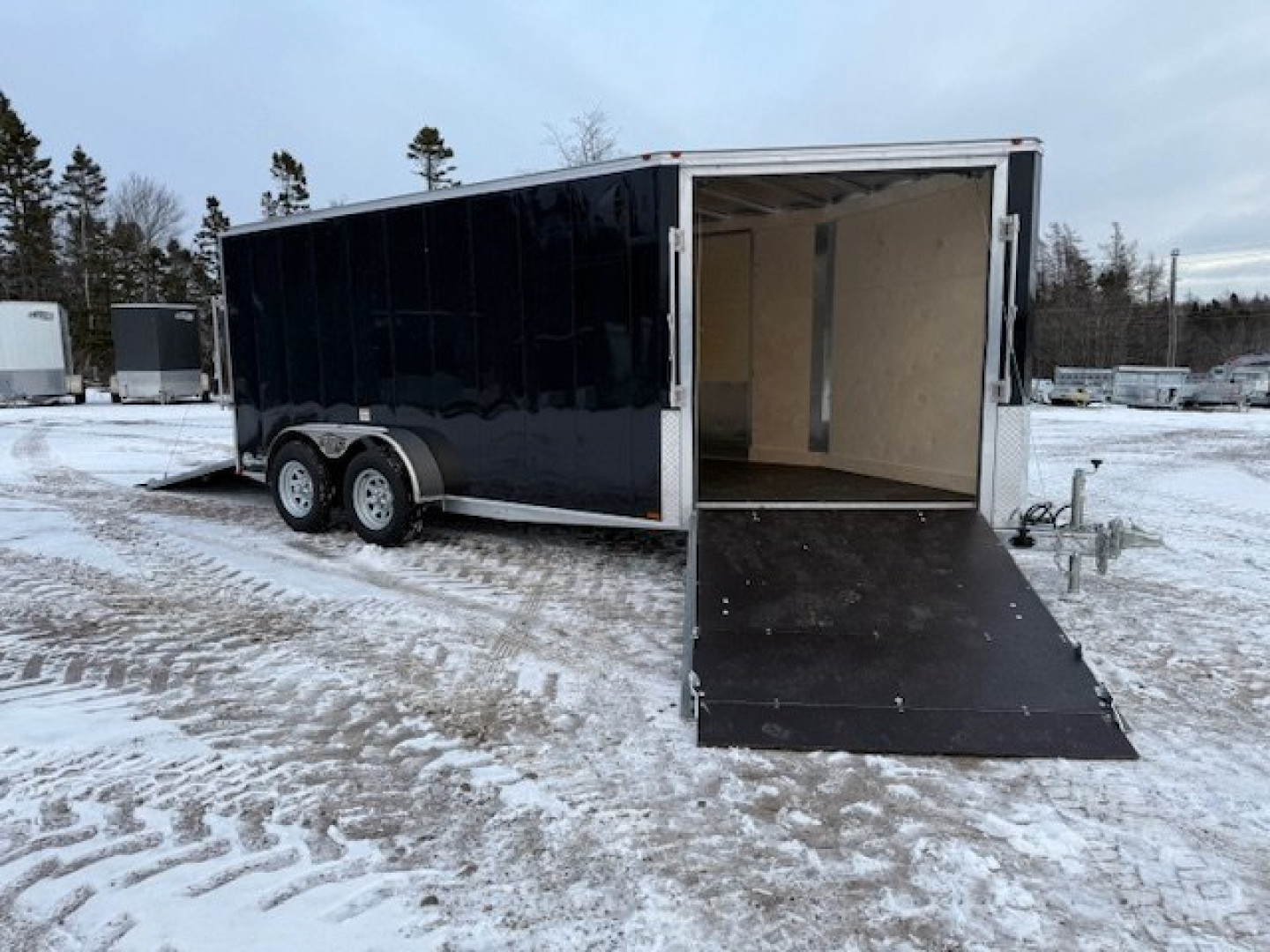 New 2025 Gator Elite 7 x 14 + 5'V Snowmobile Trailer