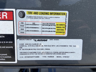 New Lamar 16' Telescopic Dump Trailer