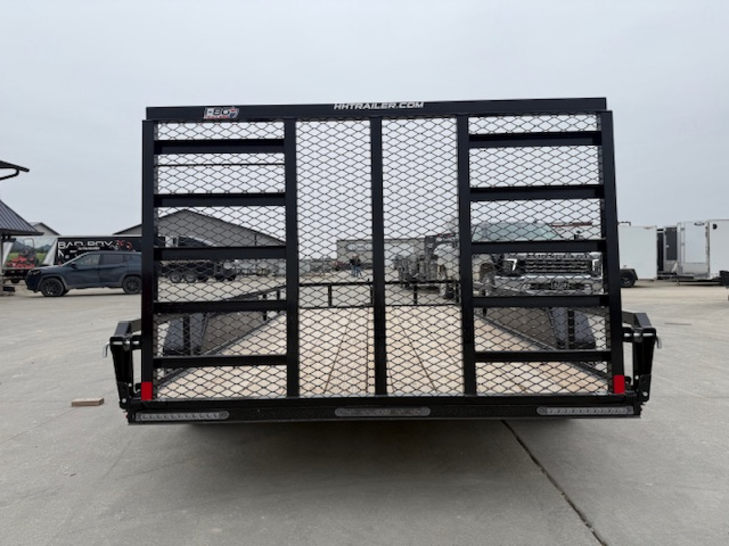 New 2026 H&H Black 82"x14' 7k Rail Side Utility Trailer
