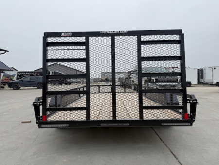 New 2026 H&H Black 82"x14' 7k Rail Side Utility Trailer