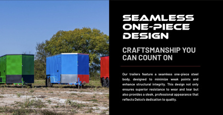 New DELCO CARGO 8 X 20 RAMP DOOR 14K RATED 14PLY Cargo / Enclosed Trailer