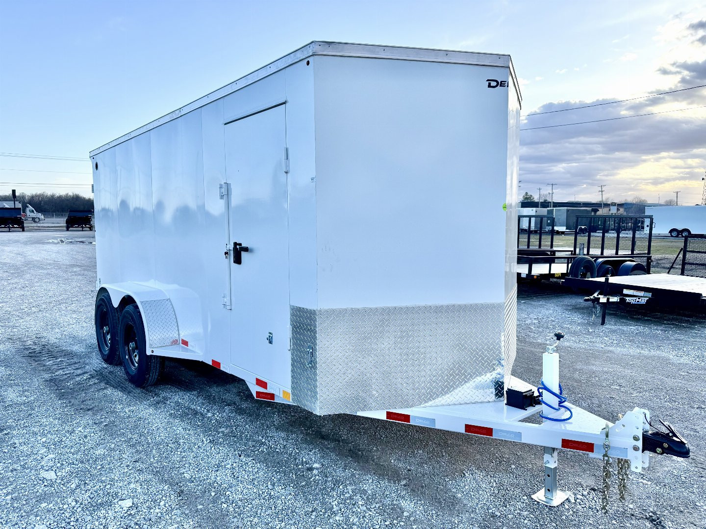 New DELCO ALL STEEL CARGO 7X16 12K RATED BARN DOOR Cargo / Enclosed Trailer
