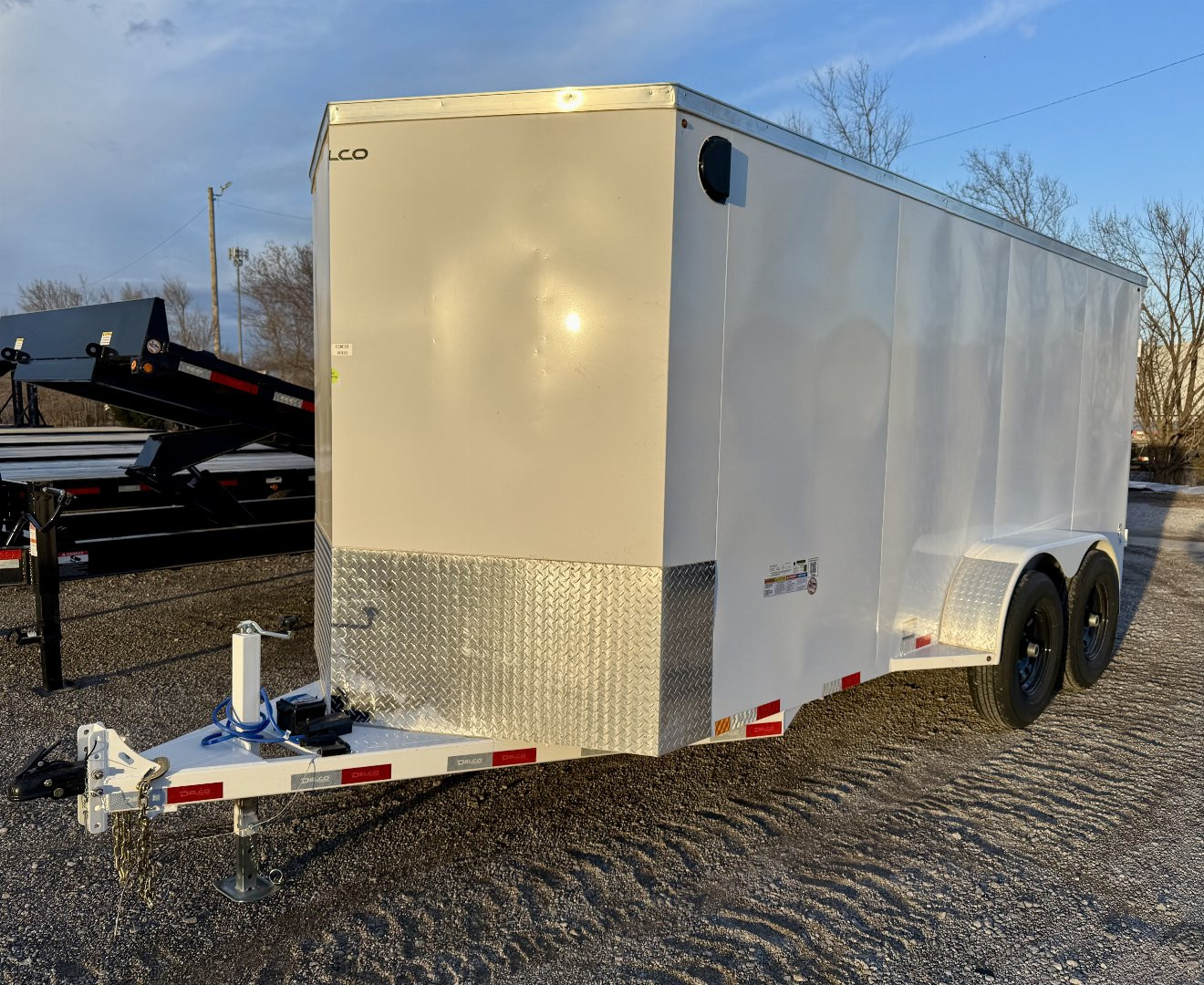 New DELCO ALL STEEL CARGO 7X16 12K RATED BARN DOOR Cargo / Enclosed Trailer