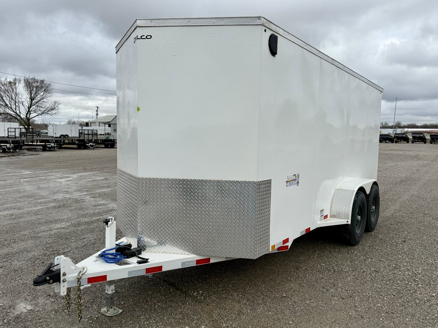 New DELCO ALL STEEL CARGO 7X16 RAMP DOOR 14K RATED w/14PLY Cargo / Enclosed Trailer