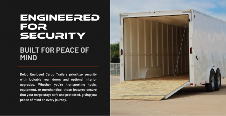 New DELCO ALL STEEL CARGO 7X16 RAMP DOOR 14K RATED w/14PLY Cargo / Enclosed Trailer